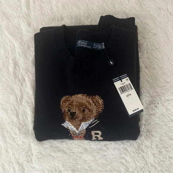 Polo Bear Crewneck Navy Sweater Dress. Size XS Brand New - Picture 11 of 13